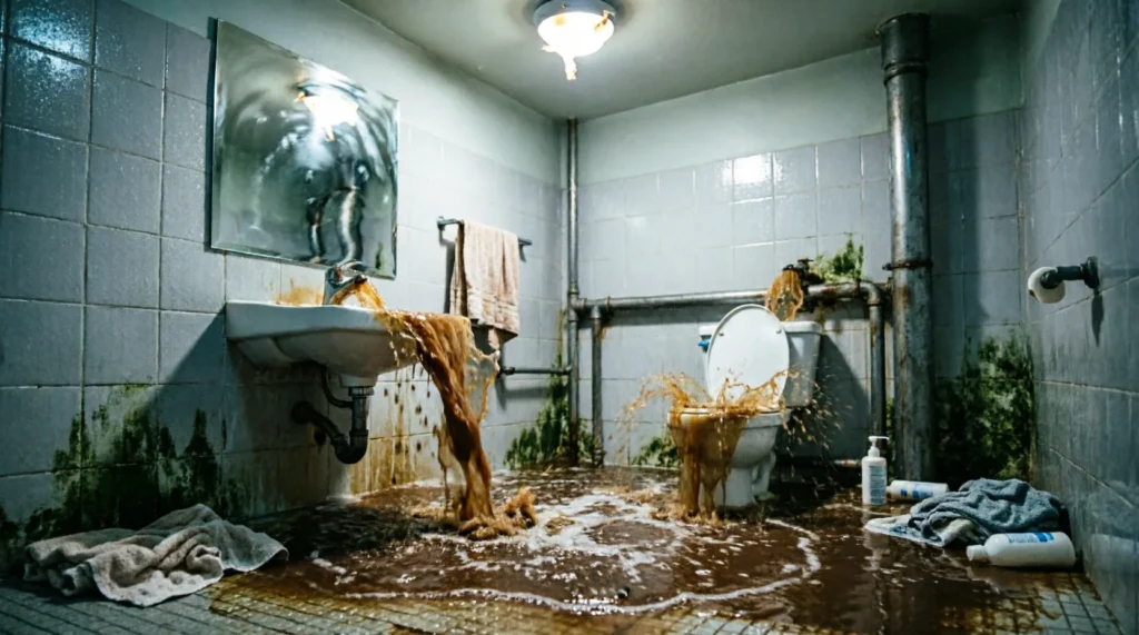 ssoñar con agua sucia desbordada